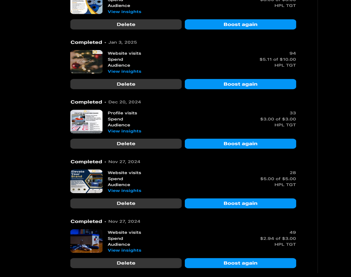 Instagram ads earlier dates Jan 3 Dec 20 Nov 27 2024 2025